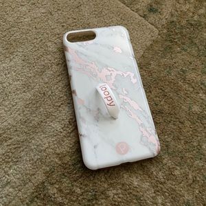iPhone 8+ 8 Plus Rose Gold Marble Loopy Phone Case